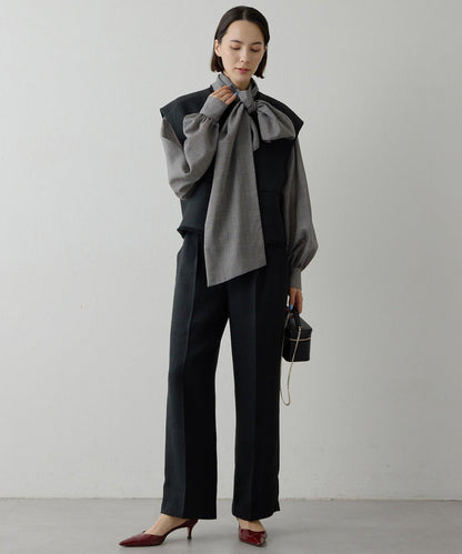 【THE PAUSE】斜紋褶皺長褲