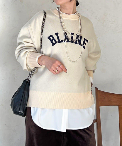 Logo針織衛衣套頭衫