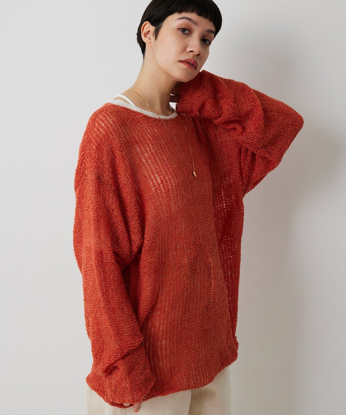 【THE PAUSE】網眼套頭衫