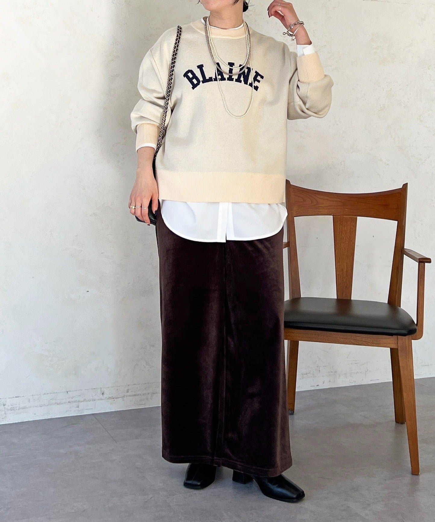 Logo針織衛衣套頭衫