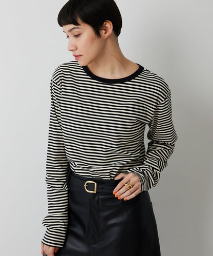 【THE PAUSE】條紋長袖T恤
