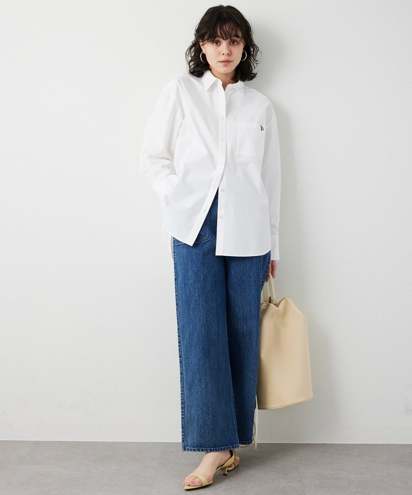 【THE PAUSE】口袋刺繡襯衫