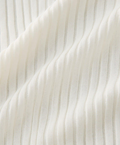 【層疊風袖口】透視袖口羅紋針織衫