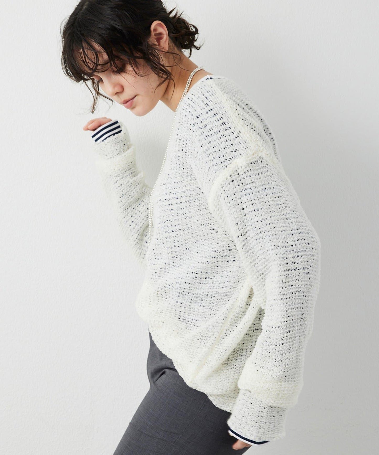 【THE PAUSE】網眼套頭衫