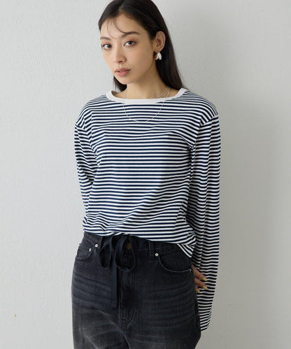 【THE PAUSE】條紋長袖T恤