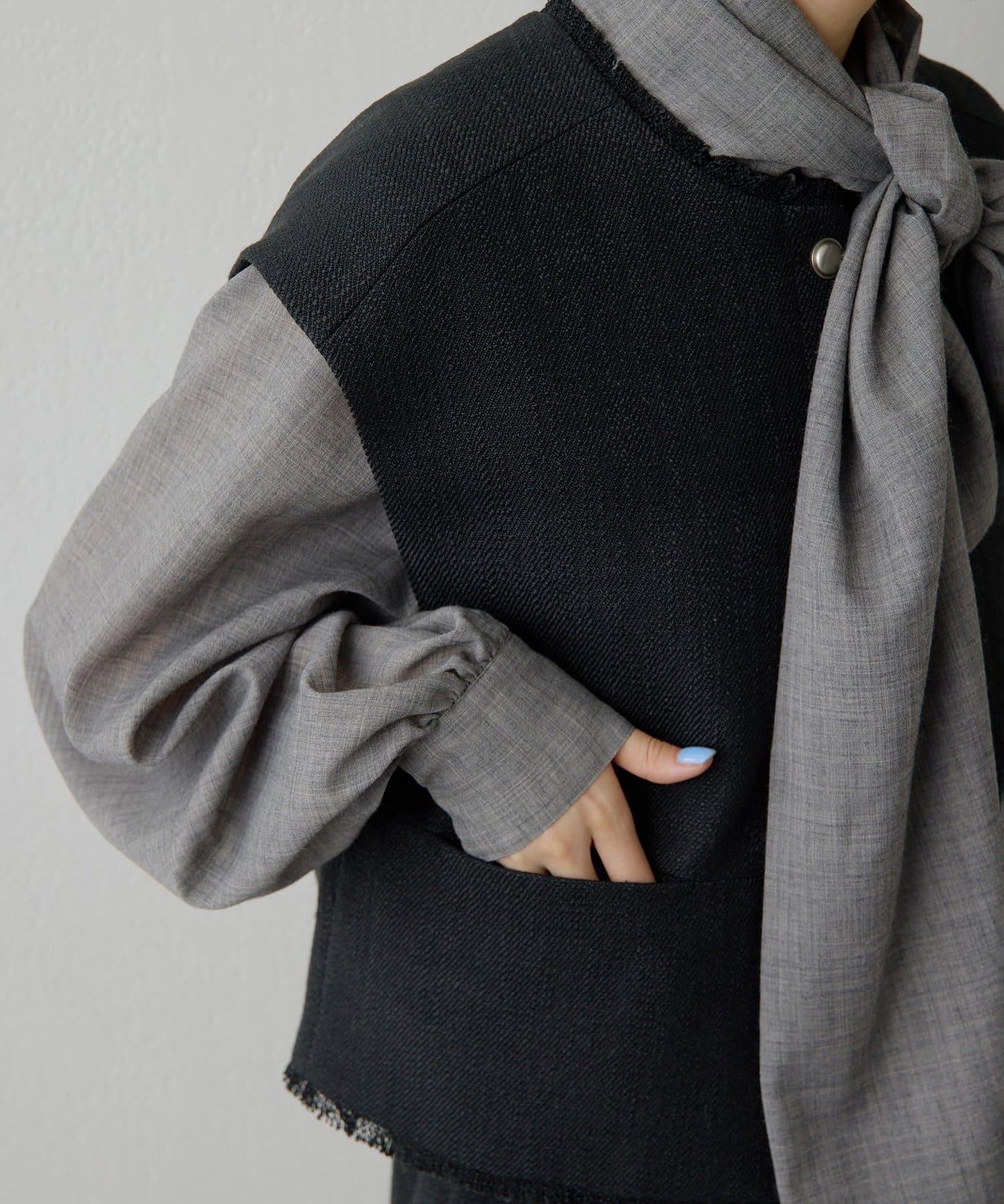 【THE PAUSE】花呢短款馬甲