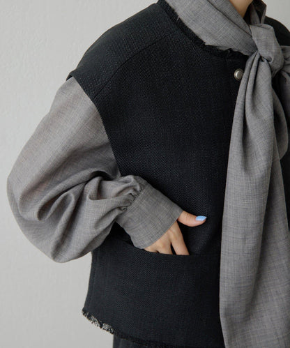 【THE PAUSE】花呢短款馬甲