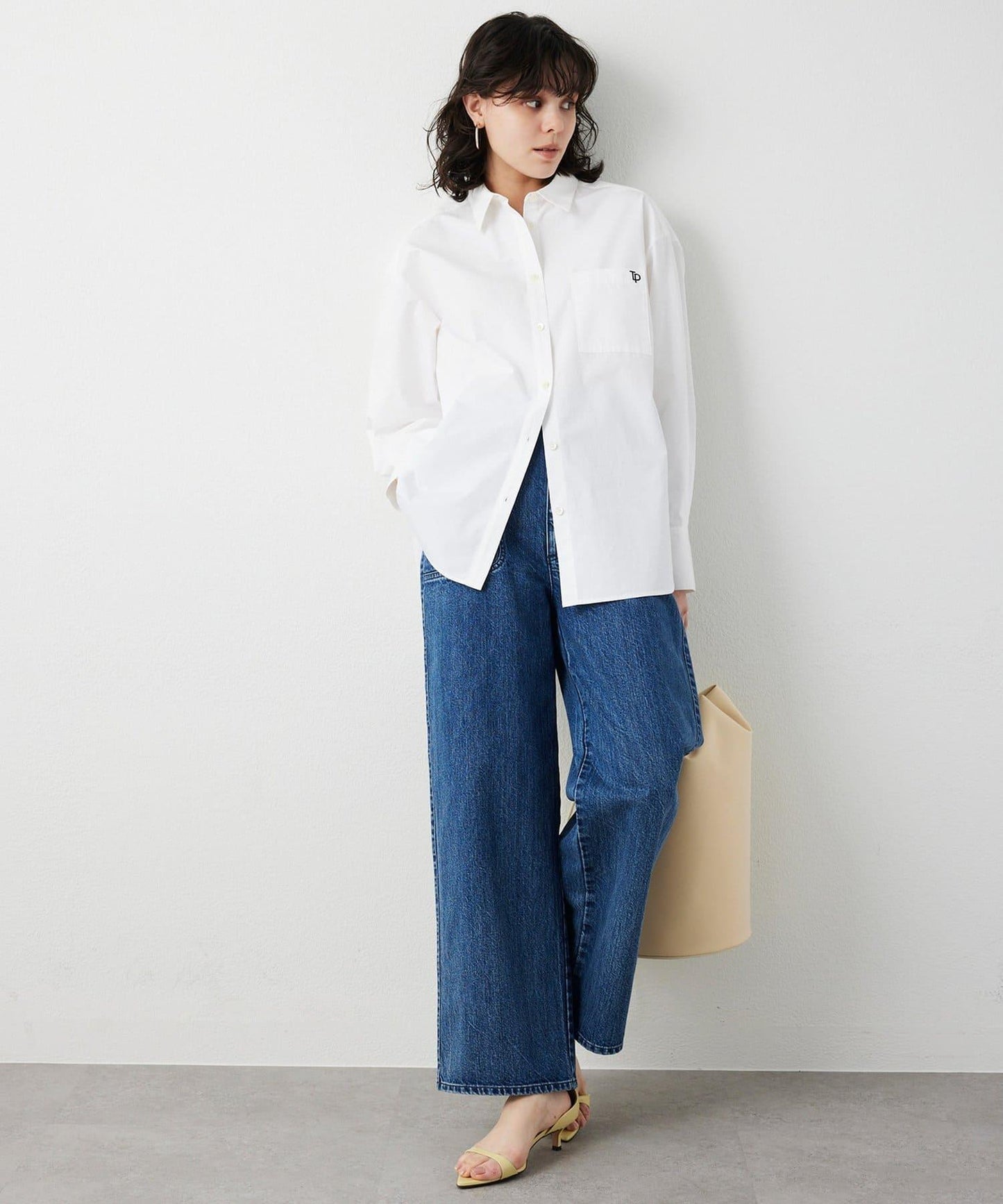 【THE PAUSE】口袋刺繡襯衫