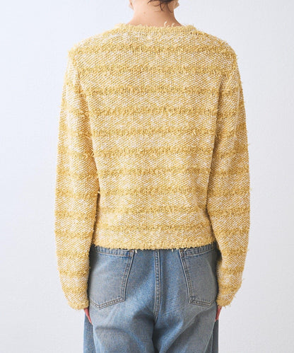 【優雅感】粗花呢短款開衫