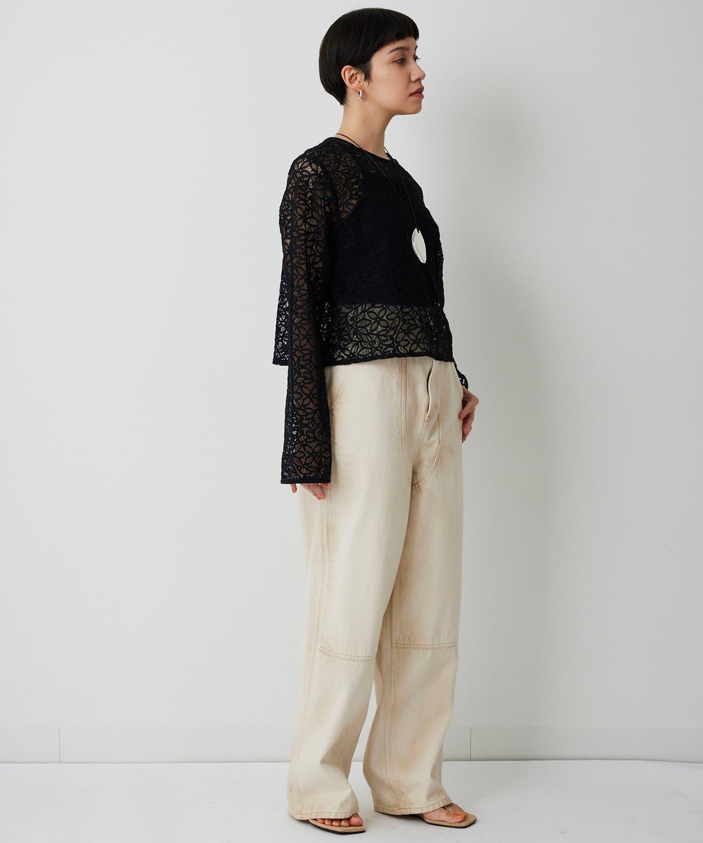 【THE PAUSE】植物花卉蕾絲襯衫