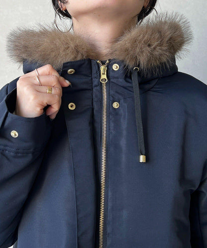 可拆卸毛領大衣