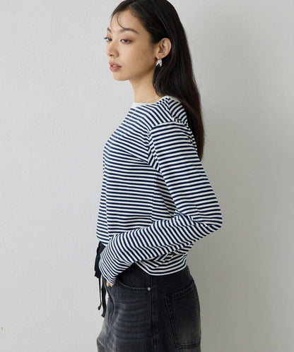 【THE PAUSE】條紋長袖T恤