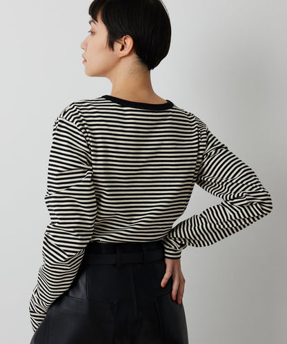 【THE PAUSE】條紋長袖T恤