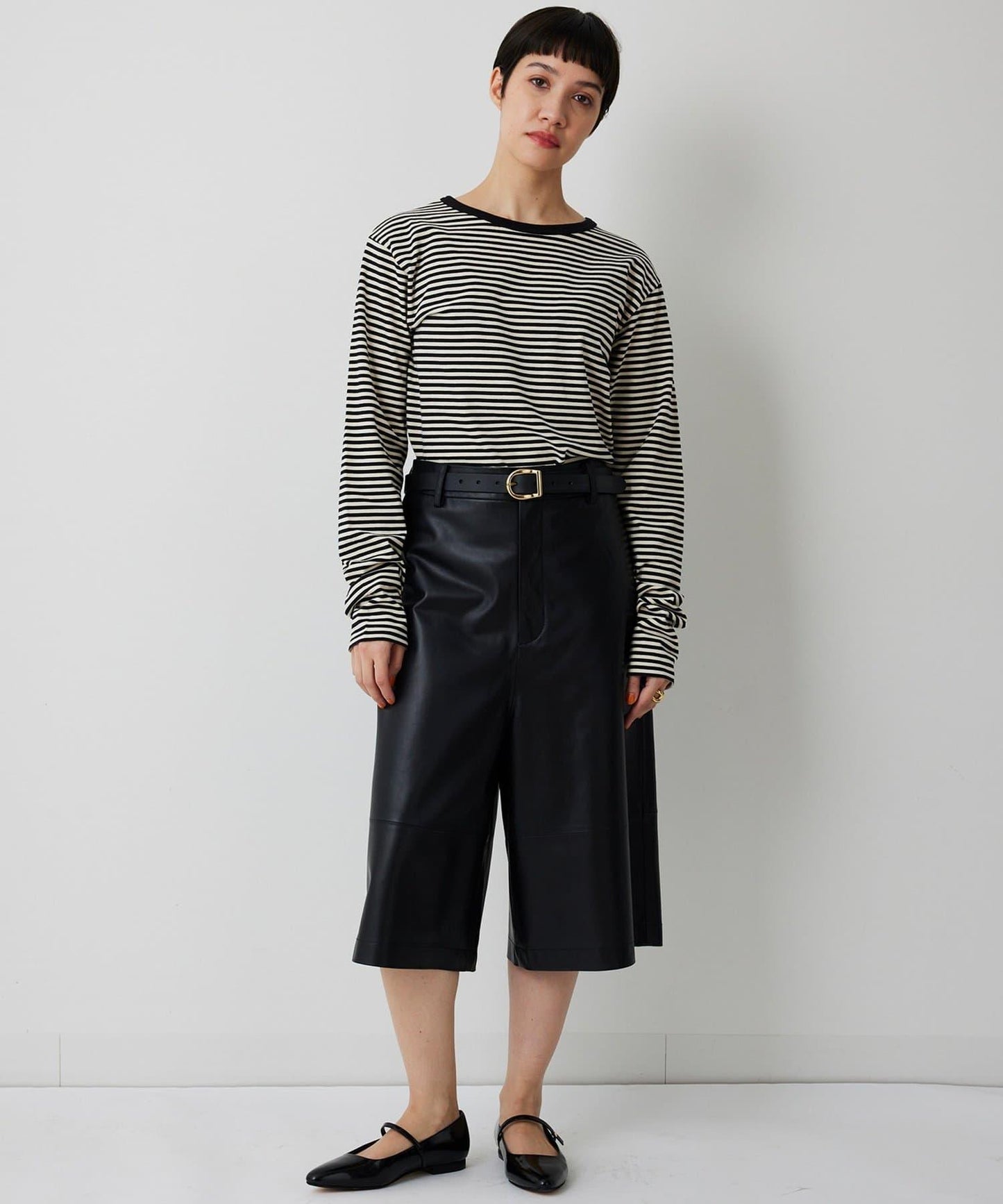 【THE PAUSE】條紋長袖T恤