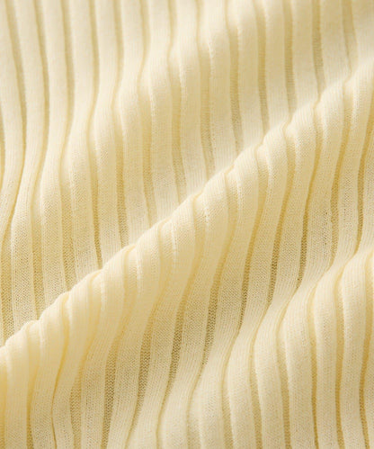 【層疊風袖口】透視袖口羅紋針織衫