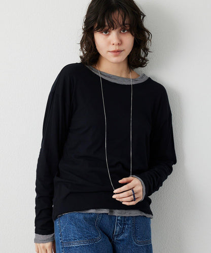 【THE PAUSE】透視羅紋長袖T恤