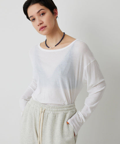 【THE PAUSE】透視羅紋長袖T恤