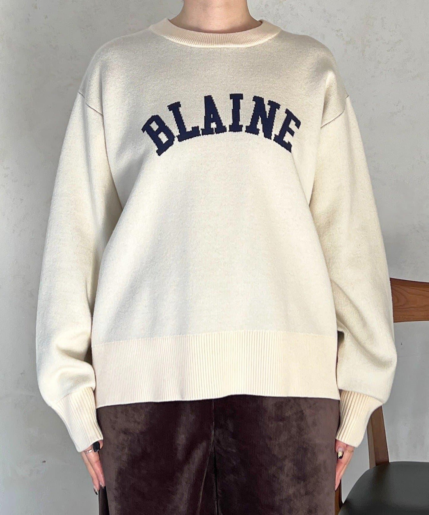 Logo針織衛衣套頭衫