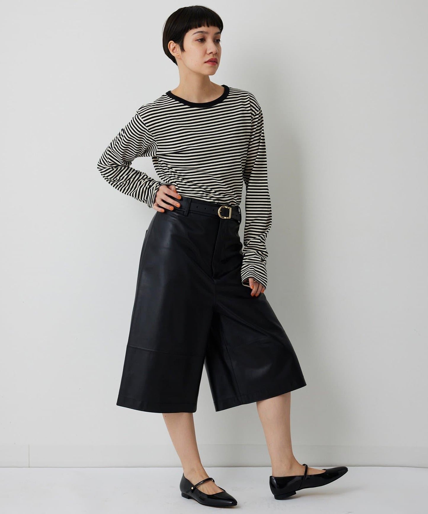 【THE PAUSE】條紋長袖T恤