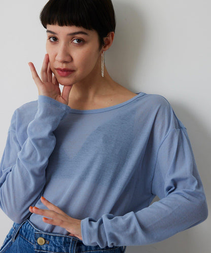 【THE PAUSE】透視羅紋長袖T恤