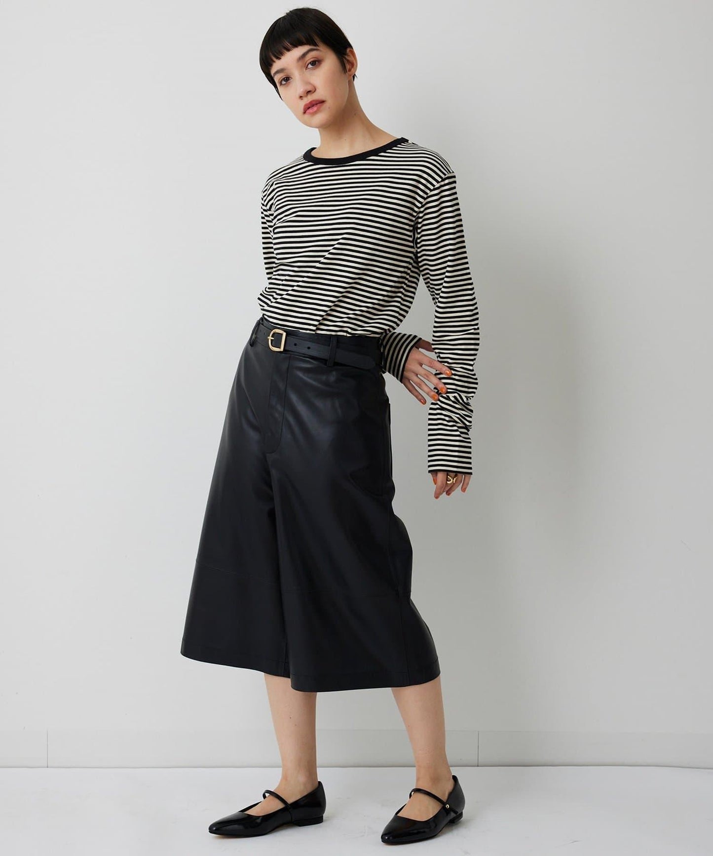 【THE PAUSE】條紋長袖T恤