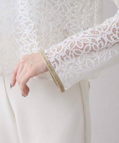 【THE PAUSE】植物花卉蕾絲襯衫