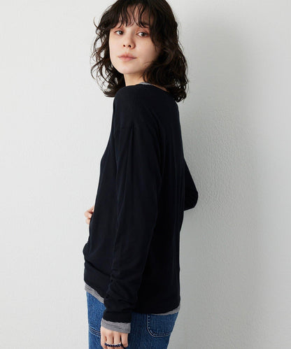 【THE PAUSE】透視羅紋長袖T恤