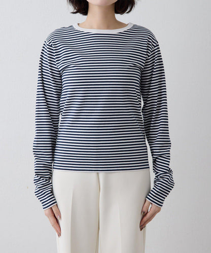 【THE PAUSE】條紋長袖T恤