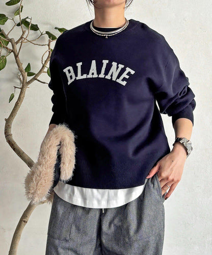 Logo針織衛衣套頭衫