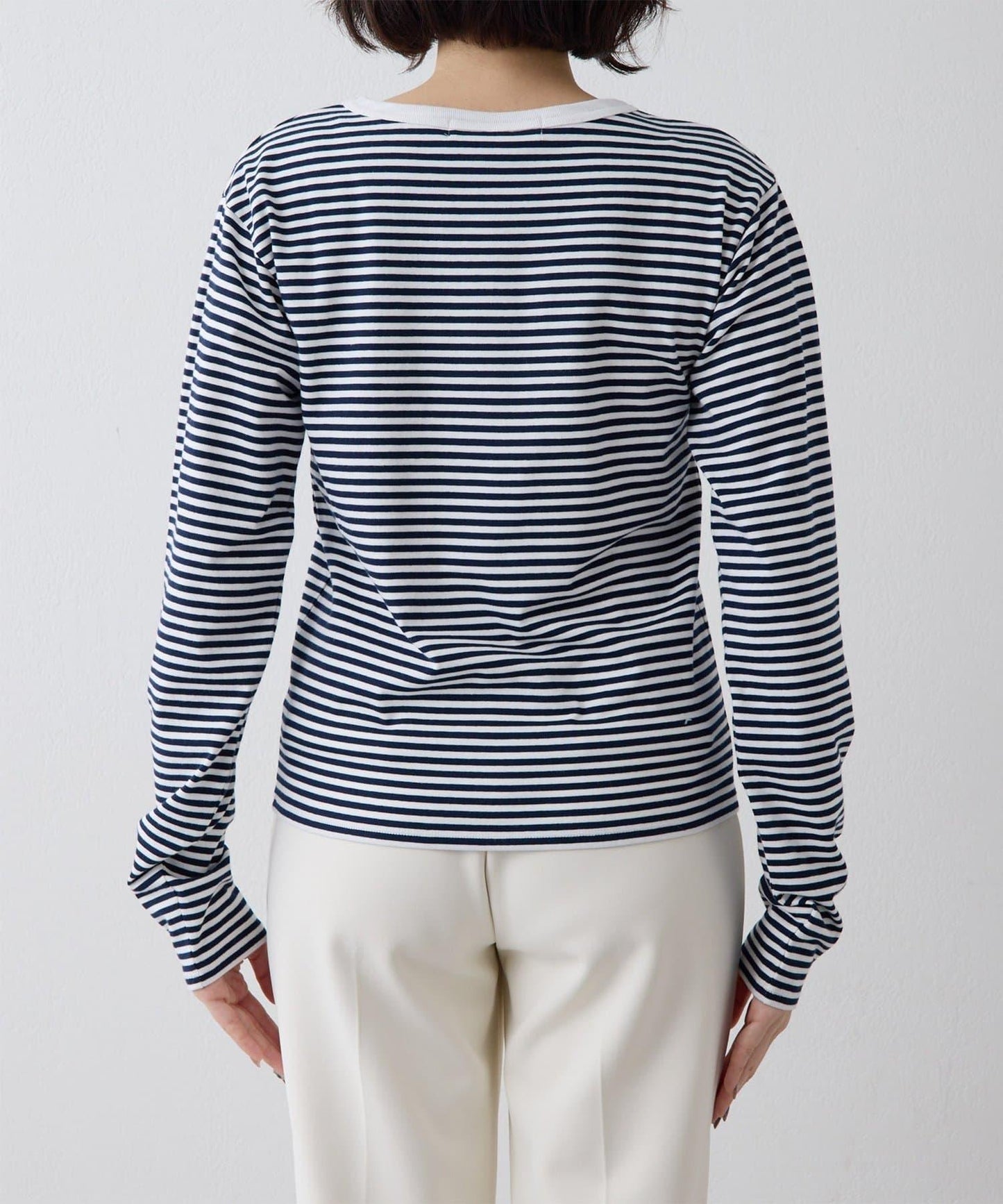 【THE PAUSE】條紋長袖T恤