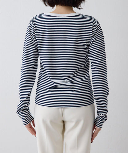 【THE PAUSE】條紋長袖T恤
