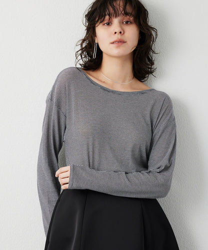 【THE PAUSE】透視羅紋長袖T恤