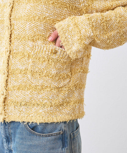 【優雅感】粗花呢短款開衫