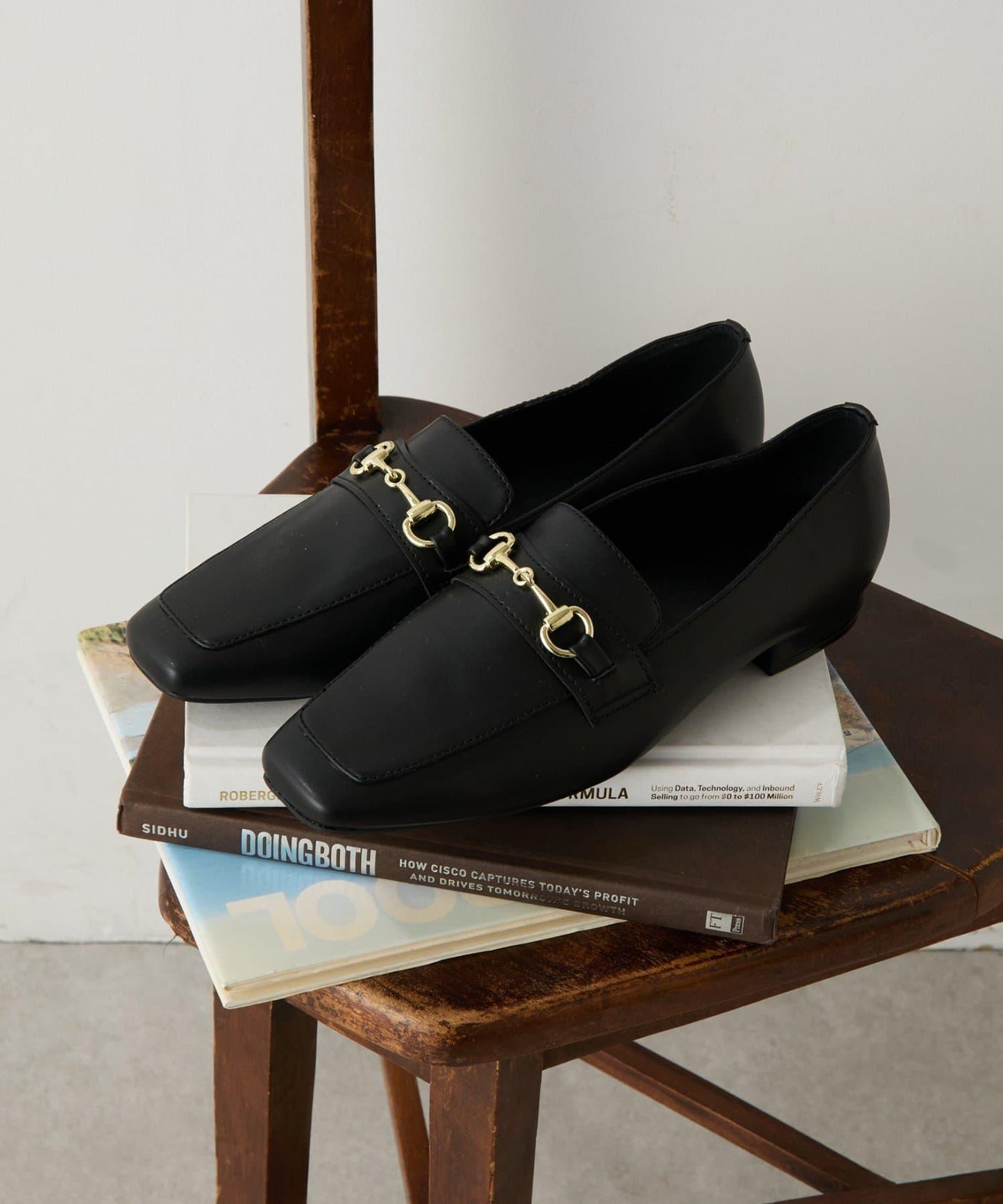 【抗菌・防臭】金屬裝飾仿皮樂福鞋