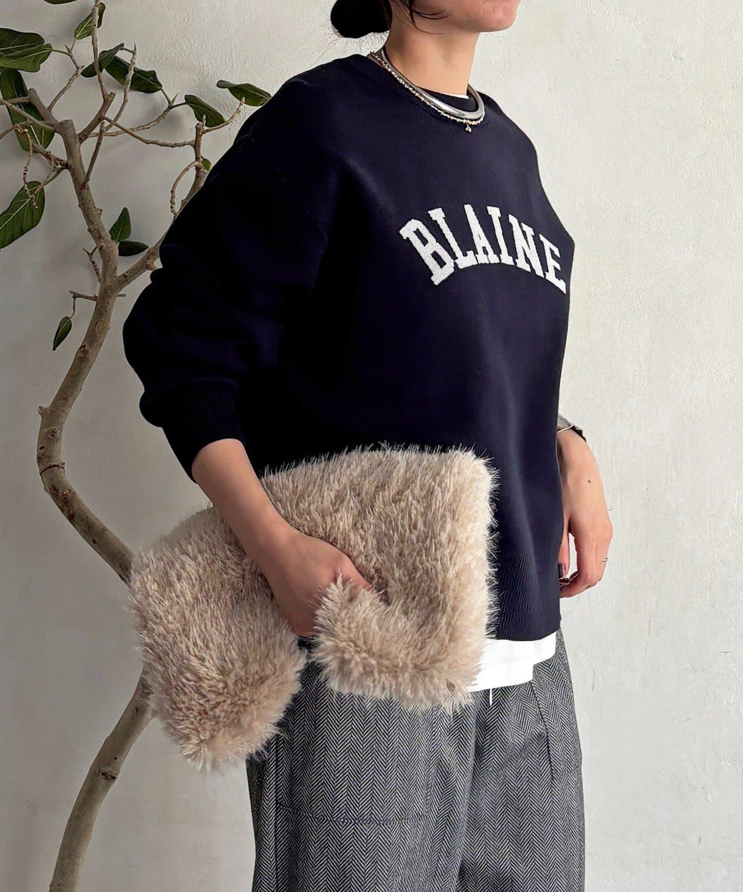 Logo針織衛衣套頭衫