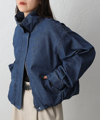 8盎司牛仔立領夾克