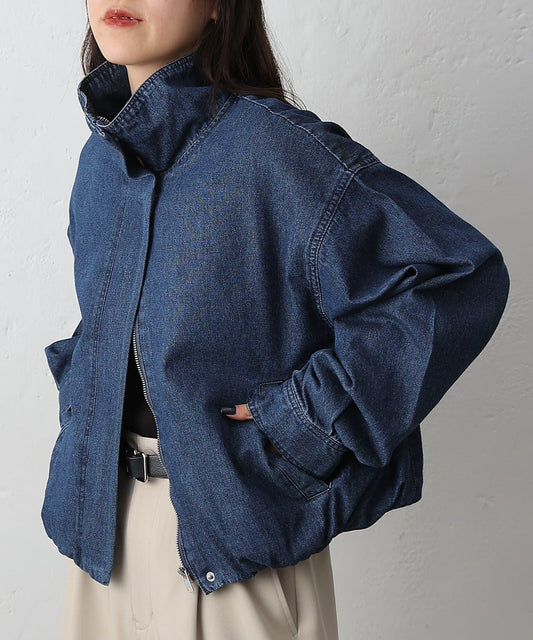 8盎司牛仔立領夾克