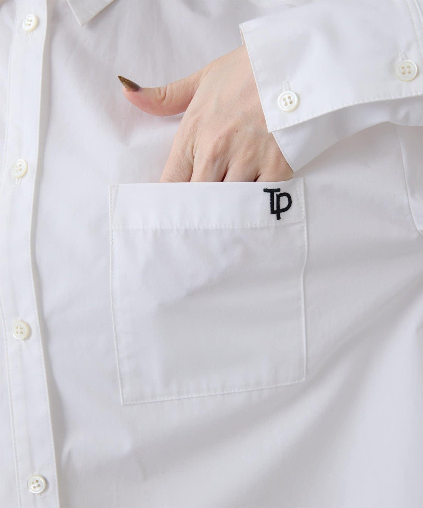 【THE PAUSE】口袋刺繡襯衫