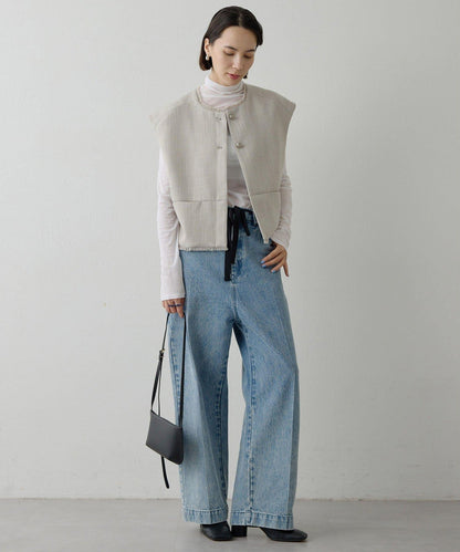 【THE PAUSE】花呢短款馬甲