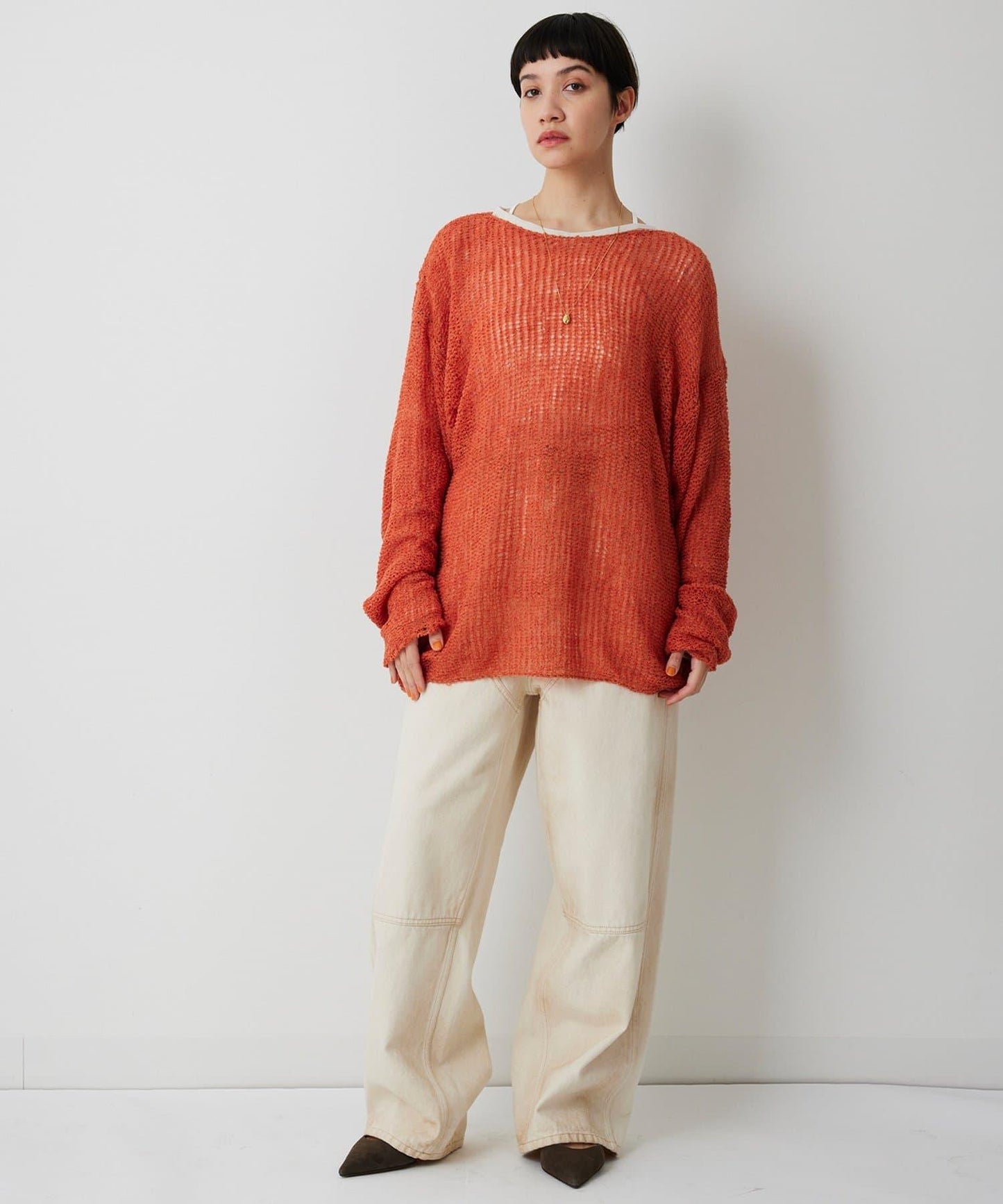 【THE PAUSE】網眼套頭衫