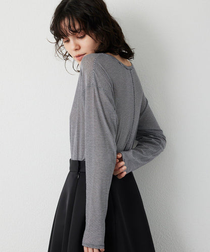 【THE PAUSE】透視羅紋長袖T恤