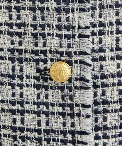 無領粗花呢夾克