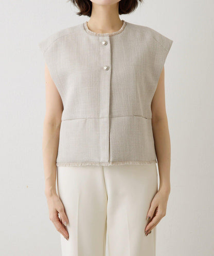 【THE PAUSE】花呢短款馬甲