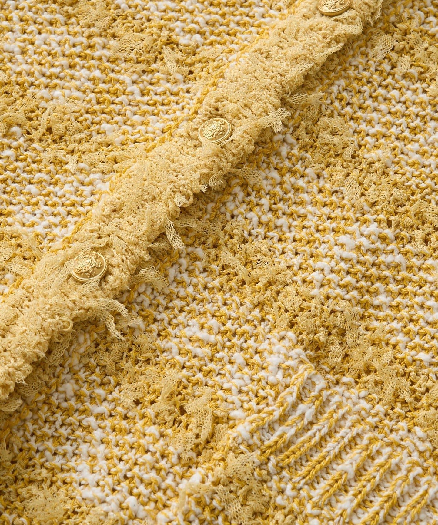 【優雅感】粗花呢短款開衫