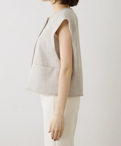 【THE PAUSE】花呢短款馬甲