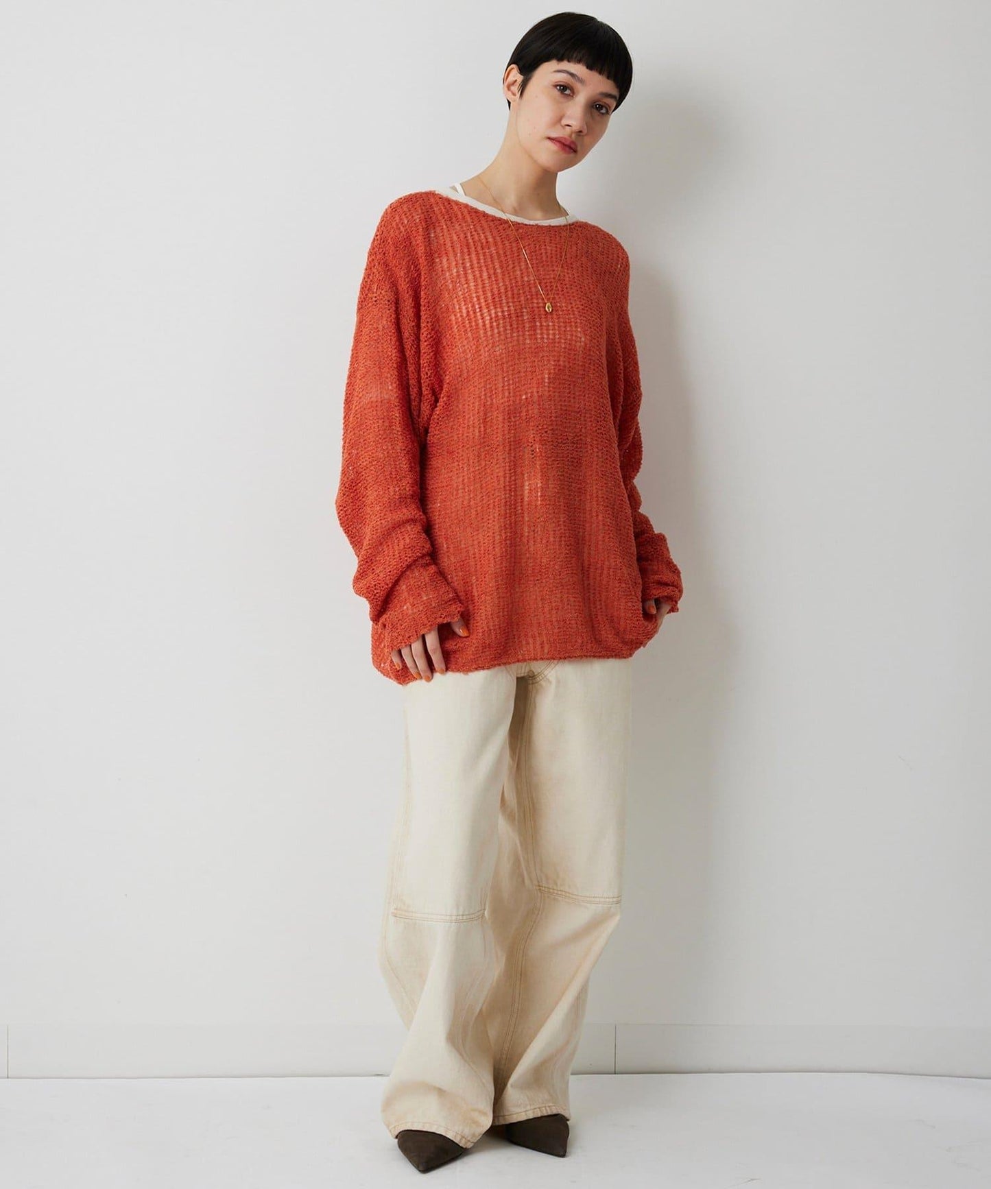 【THE PAUSE】網眼套頭衫