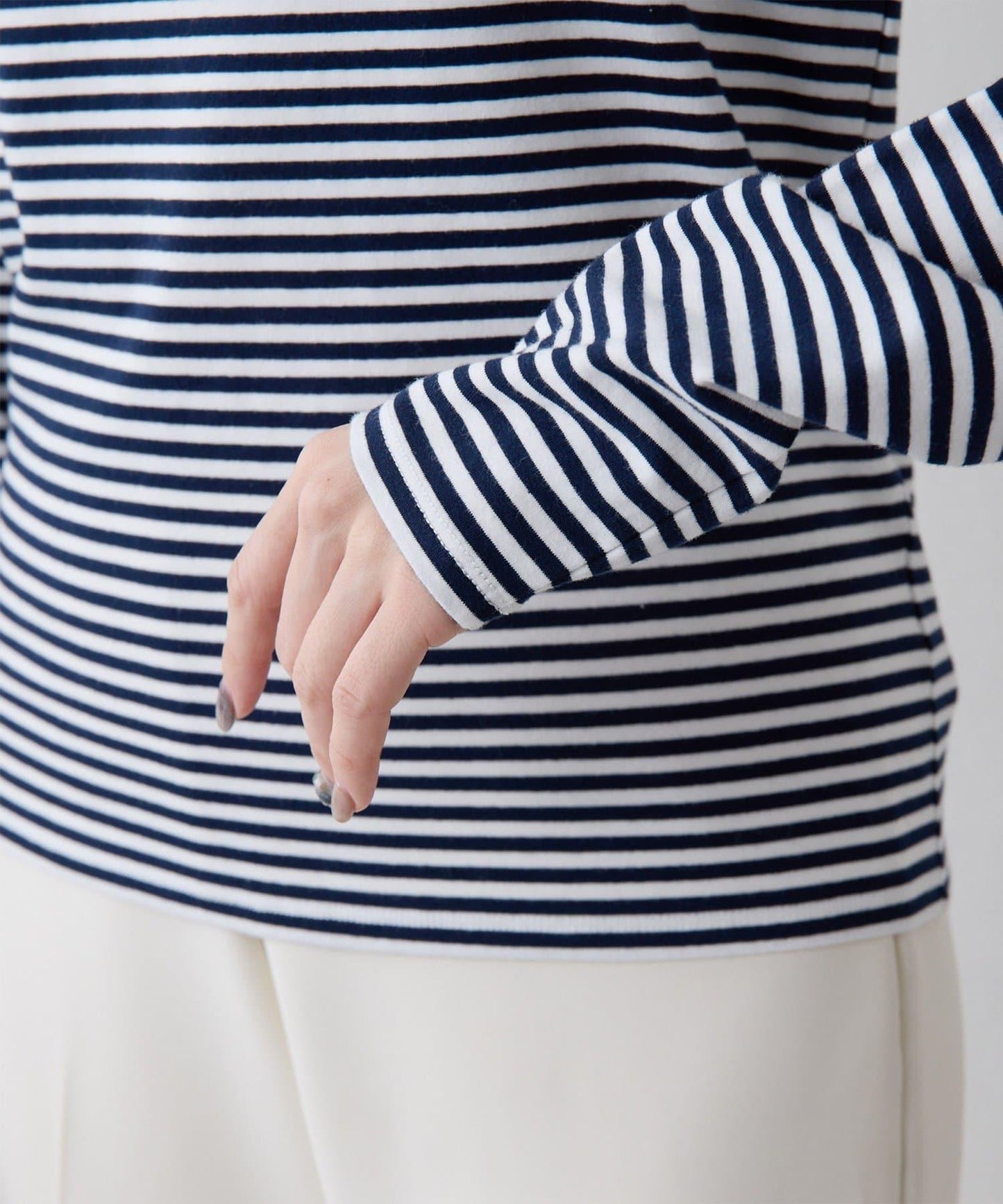 【THE PAUSE】條紋長袖T恤