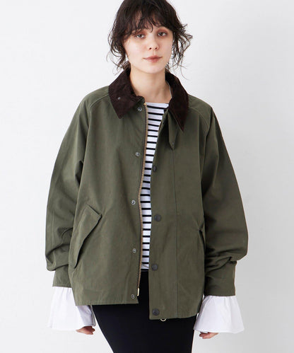 【THE PAUSE】喇叭袖條紋套頭衫