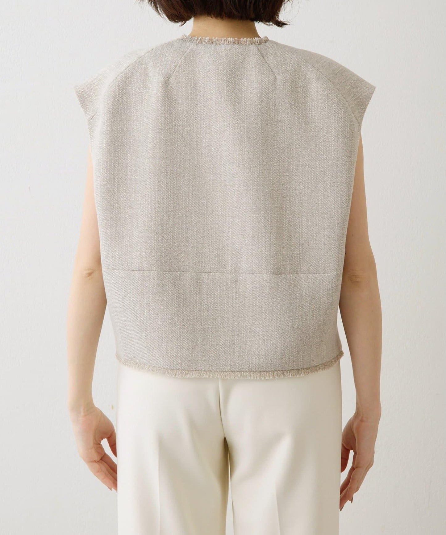 【THE PAUSE】花呢短款馬甲