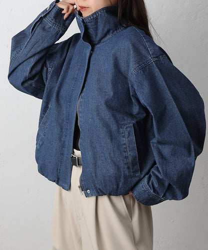 8盎司牛仔立領夾克